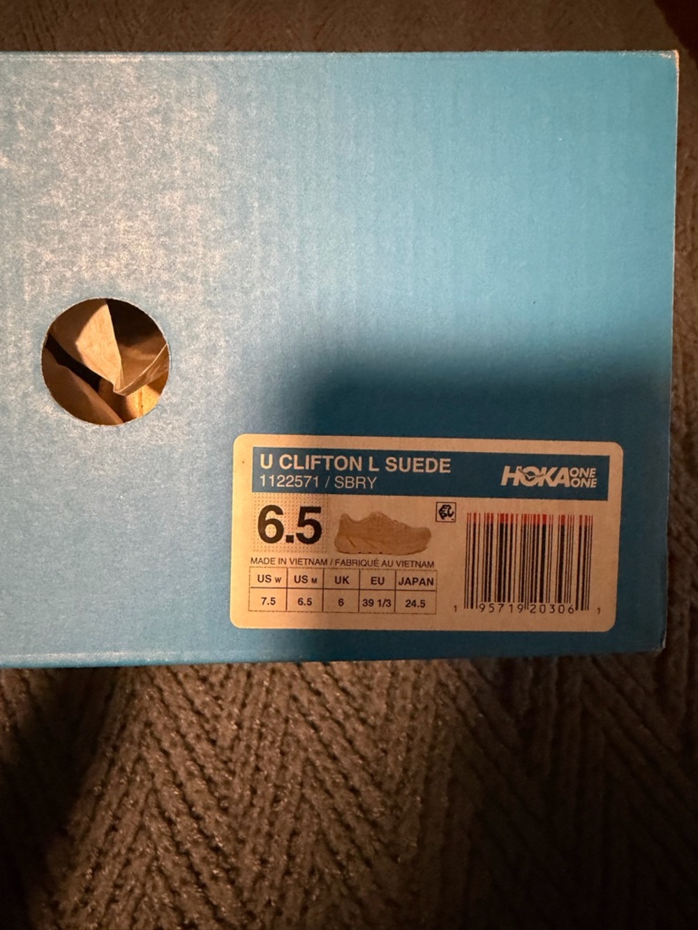 Women’s Hoka Clifton suede sneaker - Picture 7 of 7